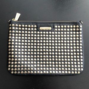 Rebecca Minkoff studded pouch clutch with zipper